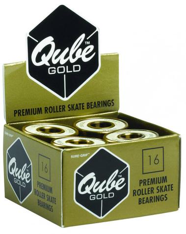 Qube Bearings Gold Swiss (Pack Of 16) 7mm & 8mm